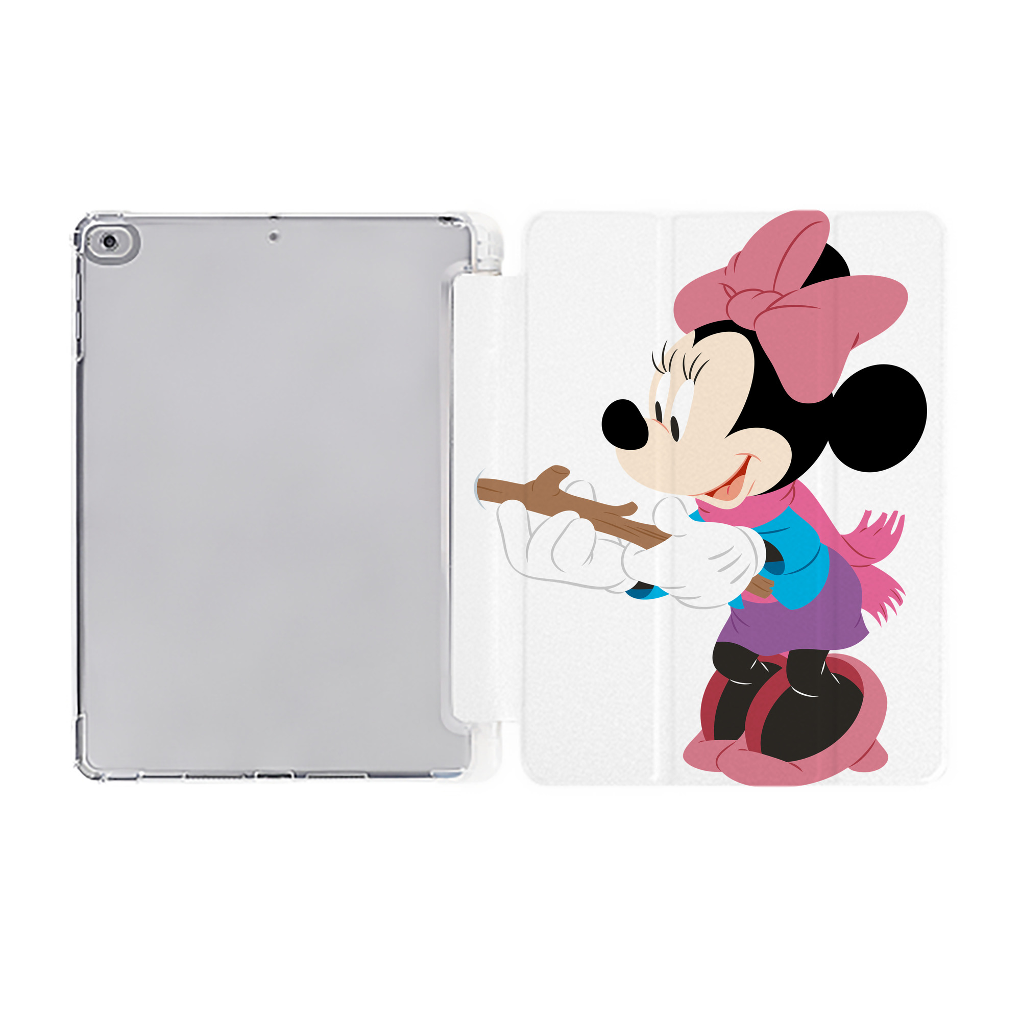 （画像用） ミッキーマウス Mickey Mouse IPad ケース ペン収納付き 三つ折りスタンド PUレザー×シリコン 対応機種9.5/10.5/10.9インチ